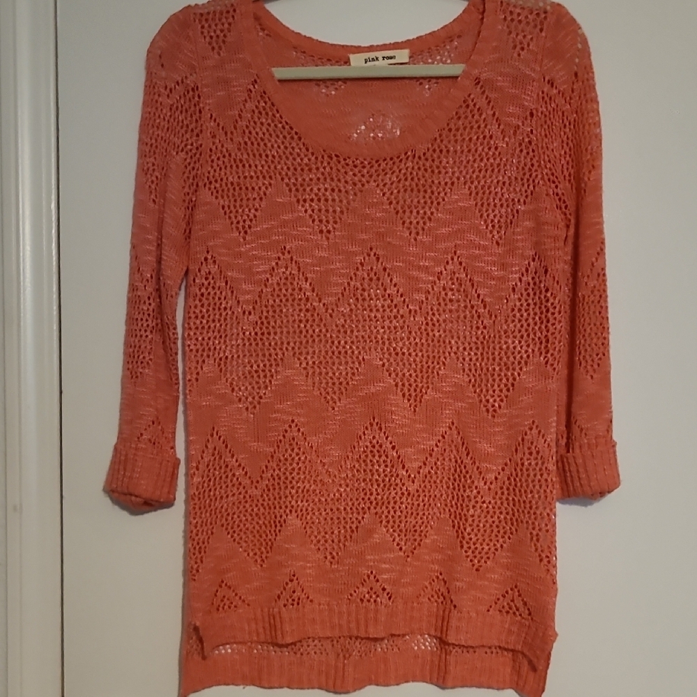 Women's Knit Sweater - Coral